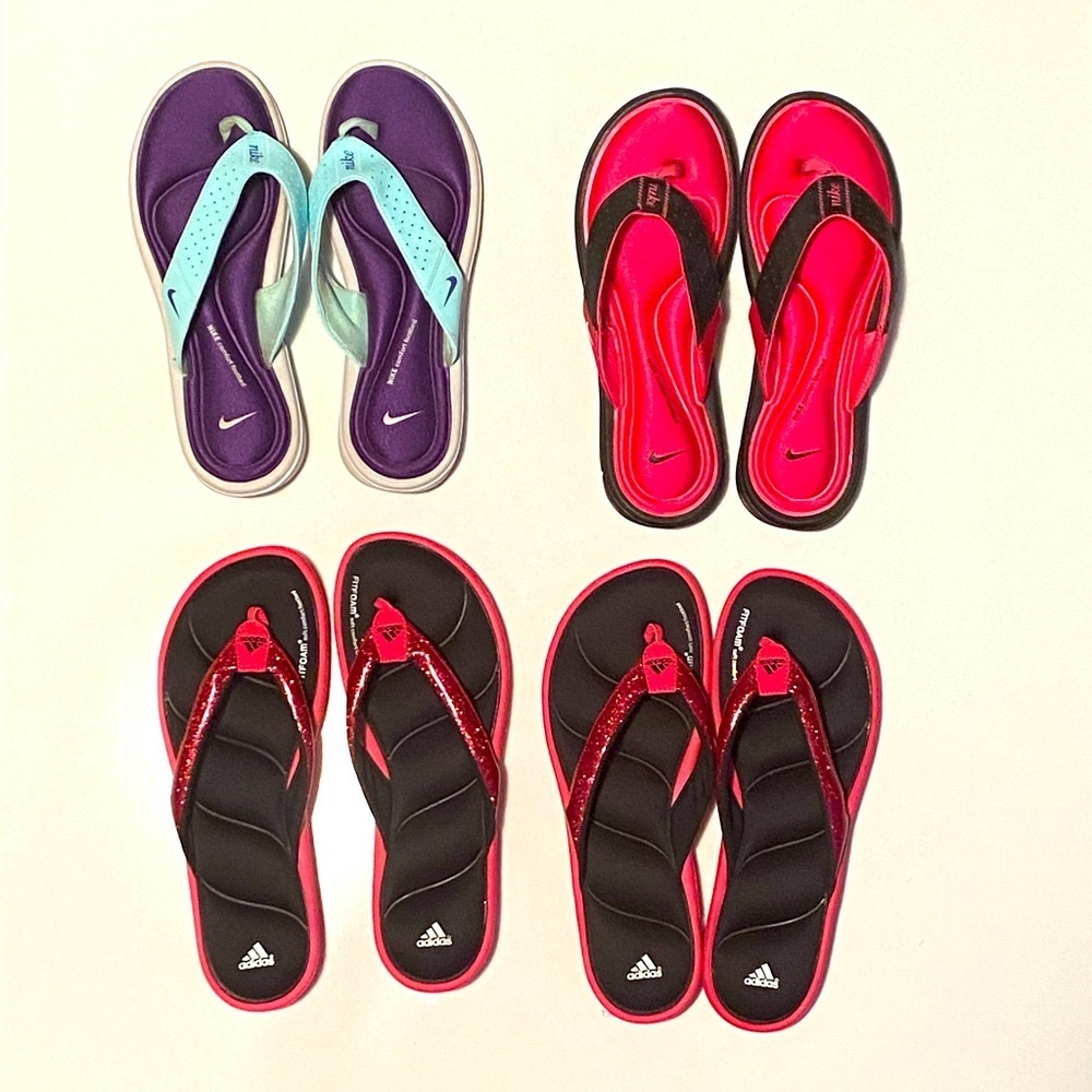 Adidas and Nike foam soft comfort sandals, brand new never used